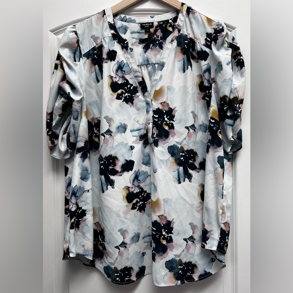 Pre-loved Torrid Harper Blouse, Floral Print, 3